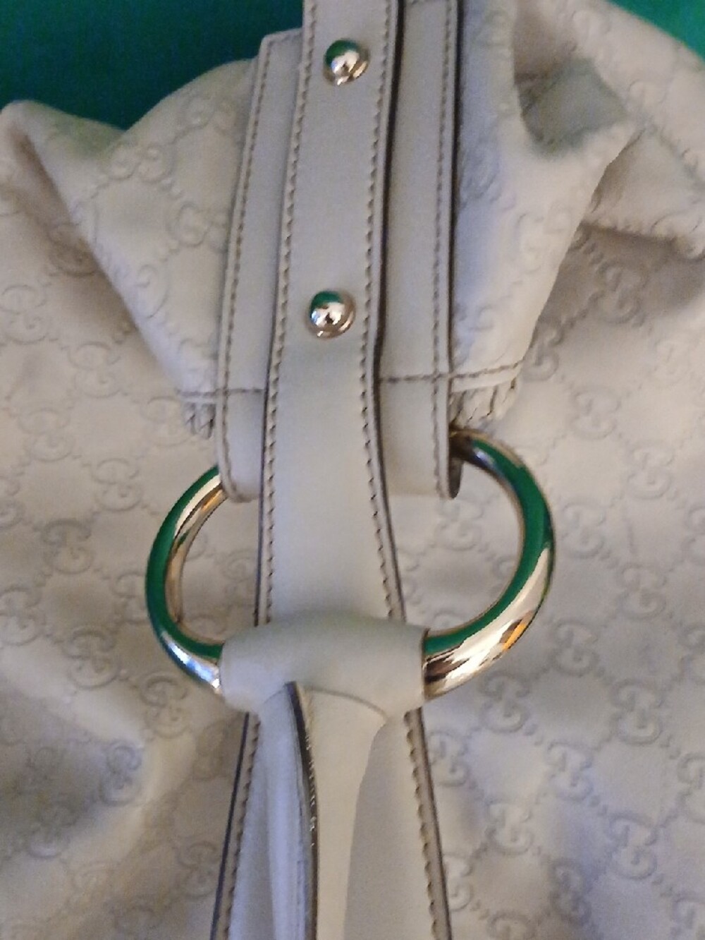 Gucci Horsebit GG Monogram Leather Hobo with Gold-Tone Hardware - Picture 8 of 12